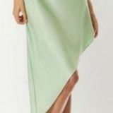 Alice + Olivia NWOT  Harmony Asymmetric Slip Dress light Sage green Size 6 Photo 0