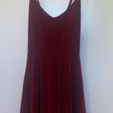 Romwe Red Velvet Dress Photo 0