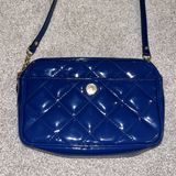 Isaac Mizrahi Blue Patent Leather Adjustable Crossbody/Shoulder Bag Photo 0