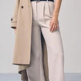 Abercrombie & Fitch Abercrombie Sloane Tailored Wide Leg Pant in Light Taupe Size 26 Photo 0