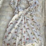 Abercrombie & Fitch A&F white floral puff sleeve dress Photo 0