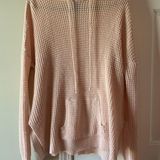 Rue 21 Light Pink Knit Hooded Sweater Photo 0