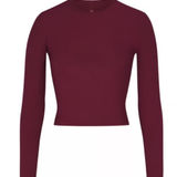 SKIMS  Soft Lounge Long Sleeve Top in Wine Photo 0