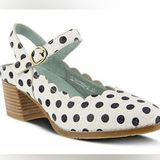 Spring Step  L’Artiste Dotanella Polka Dot Heels sz 8 Photo 0