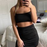 Black Two Piece Dress Size M Photo 0