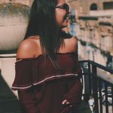 Sadie and Sage Cute Maroon Top Photo 0