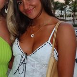 Boutique White Embroidered Top With Black Trim Photo 0