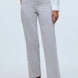 Madewell NWT  The Emmett Wide-Leg Crop Pant: In Smokey Grape Stripe Size 23 Photo 0