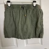 Ellen Tracy Company  skort womens Large Green 100% linen mini beach spring summer Photo 0