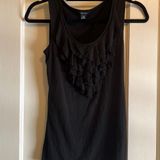 Nautica | Black Basic Ruffle Tank Top Size XS Photo 0