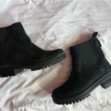 Timberland Boots Black Slip On Suede Short 7.5 Photo 0