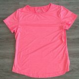 Zyia  Active Short Sleeve Pink T-Shirt White Stripes Size Large Photo 0