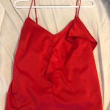 Lea & Viola Red Ruffle Tank Photo 0