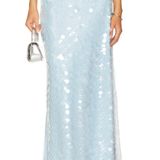 Revolve Blue Sequin Skirt Photo 0