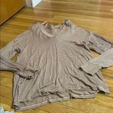 Loft Striped V-Neck Long Sleeve Top Photo 0