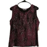 Allison Daley Women's Large Crew Neck Sleeveless Formal Purple Blouse Photo 0