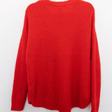 SO Womens Sweater Size XL Red Pullover Knit Cozy Bright Casual Holiday Soft Winter Photo 0