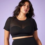YITTY Mesh Me Smoothing Midi Top NWT XL Black Photo 0