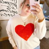 Main Strip Heart Sweater Photo 0