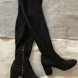 INC Black Over Knee High Boots Photo 0