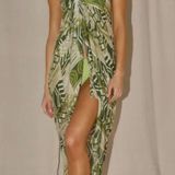 Lulus  Mahesa Green Boho Print Swimsuit Coverup  Photo 0