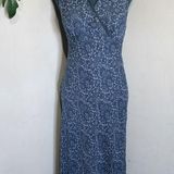J.Crew  Blue Floral Print Halter Dress Photo 0