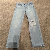 Levi's  Wedgie Straight Women's Light Wash Distressed Size 28 Jeans Photo 0