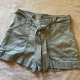 White House | Black Market  Blue Cargo Shorts with Tie-Belt Photo 0