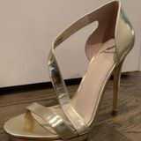Brian Atwood  Gold strapped heels Photo 0