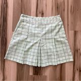IZOD Vintage  XFG Cool FX Mint Green Plaid Pleated Golf Skort Photo 0