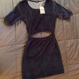 Obey Velvet Cut Out Dress Photo 0