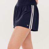 Splits59 Navy Mini Skirt w/ White Stripes Photo 0