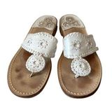 Jack Rogers White Palm Beach Sandal Flip Flop T Strap Thong 7 Photo 0