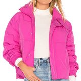 Free People Women's Pink Puffer Jacket Photo 0