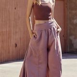 Free People NWT Effortless Easy Pants Fireside Photo 0