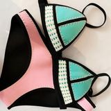 Triangl  DUPE Mint & Pink Bikini Set Photo 0
