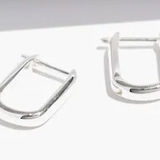 Madewell Demi-Fine Carabiner Hoop Earrings in Sterling Silver NWT Photo 0