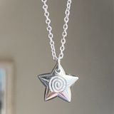 Handmade grunge y2k star swirl fully stainless steel chain necklace💫🌀 Photo 0