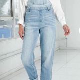 NWT Insane Gene Mom Fit Overalls Size Medium Blue Photo 0