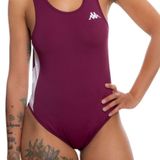 Kappa  222 Banda Auber Bodysuit Maroon Side Stripe Logo 80's Sporty Photo 0