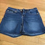 Seven7 Dark Blue Denim Shorts Photo 0
