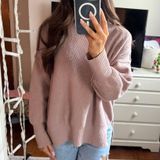Abercrombie & Fitch Pink Oversized Sweater Photo 0