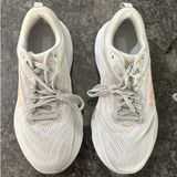 Hoka Women's Bondi 7.5 Sneaker Mist Gray / Cantaloupe Walking Shoes Athletic EUC Photo 0