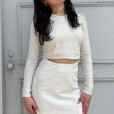 Forever 21 white mini skirt  Double lined Photo 0