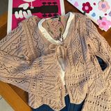 Venus  Tan Cardigan Sweater with Flared sleeves! Photo 0