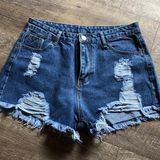 Distressed High Rise Shorts Size L Photo 0
