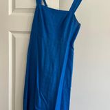SO Blue Linen Mini Dress Photo 0