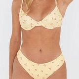 Aurelle Swim Aurelle Yellow Floral Bikini Photo 0