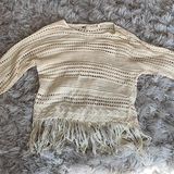 Chelsea and Violet Crochet W/Fringe Sweater Photo 0