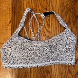 Lululemon Black And White Floral  Sports Bra Photo 0